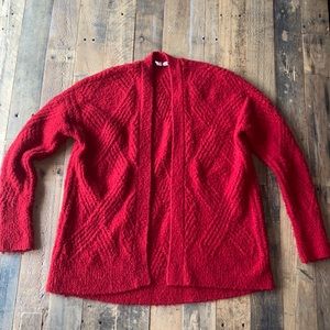Moth by Anthropologie XS red cable-knit cardi